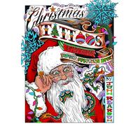 Christmas Tattoos and Mandalas Adult Coloring Book