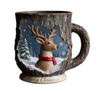 Christmas Tazze - Christmas Tea Cups, Funny Elk Drinkware, Cute Coffee Merry Drink Beverage | Comfort Grip Resin For Hot Cold Milk Juice Holiday Winter Party Farmhouse Bedroom Living Room Office