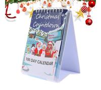 Christmas, Tear-Off Countdown Desk Calendar, 3.94x6.5x1.18inches, 100-Day Interactive Display, Festive Holiday Wall Art, Reusable Decorative Centerpiece, for Kids, Teens, Boys, Girls