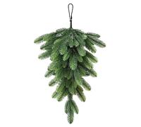 Christmas Teardrop Swag, 70,1 cm cassetta postale natalizia con aghi di pino verde a goccia con bacche rosse e pigna, festone natalizio per la decorazione di Natale per cassetta postale da parete e