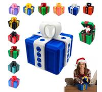 Christmas The Prank Box - Divertente sfida a vite con sorpresa di Babbo Natale, renna, pupazzo di neve, regalo perfetto, scatole regalo fastidiose stampate in 3D con viti, regali divertenti per Natale