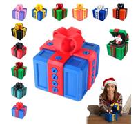 Christmas The Prank Box - Divertente sfida a vite con sorpresa di Babbo Natale, renna, pupazzo di neve, regalo perfetto, scatole regalo fastidiose stampate in 3D con viti, regali divertenti per Natale