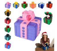 Christmas The Prank Box - Divertente sfida a vite con sorpresa di Babbo Natale, renna, pupazzo di neve, regalo perfetto, scatole regalo fastidiose stampate in 3D con viti, regali divertenti per Natale