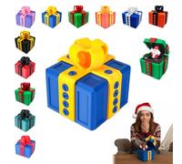 Christmas The Prank Box - Divertente sfida a vite con sorpresa di Babbo Natale, renna, pupazzo di neve, regalo perfetto, scatole regalo fastidiose stampate in 3D con viti, regali divertenti per Natale