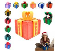 Christmas The Prank Box - Divertente sfida a vite con sorpresa di Babbo Natale, renna, pupazzo di neve, regalo perfetto, scatole regalo fastidiose stampate in 3D con viti, regali divertenti per Natale