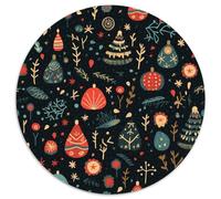 Christmas Theme Cute Patterns 1000 Pezzi Jigsaw Puzzle Giochi Educativi Relief Dello Stress Puzzle Rotondi Bellissima Decorazione Puzzle Per Adulti E Bambini 1000pcs (67.5x67.5cm)