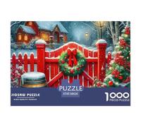 Christmas Theme Puzzle 1000 Pezzi Per Adulti E Bambini Con Una Misura Impegnativo E Difficile Giochi Rilassamento E Intelligence,Collezione D'Arte 38x26cm/1000pcs