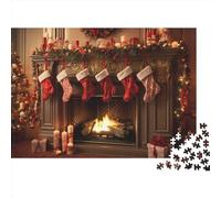 Christmas Theme Puzzle - 1000 Piece Socks Gioco Mentale, Sfida Rilassante & Arteee Di Decorazione Casa (12+ Anni)