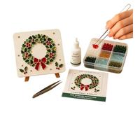 Christmas-themed Artworkss With Colored Glass Fragments | Kids Mosaic Kits