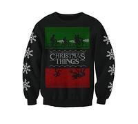 Christmas Things Sci Fi Stranger Horror Felpa Natalizia per Adulti, Nero , M