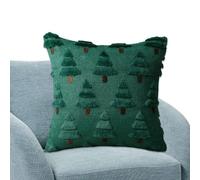 Christmas Throw Pillow Covers - 3D Embroidered, Removable 3D Embroidered Christmas Tree Pillowcase | Decorative Cushion Covers for Sofa, Chair, Bedroom, Dorm, Kid Room, Apartment, Den, or Yoga Holiday