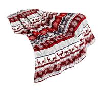 Christmas Throw - Warm Flannel Snowflake Blanket, Large Holiday Couch Throw, Warm Festive Decor, Soft Comfortable Design, Excellent Winter Blanket, Sofa Bed Living Room Bedroom 39.37×27.56 Inches