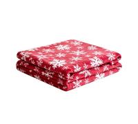 Christmas Throws - Warm Flannel Snowflake Blanket | Soft Christmas Fleece Bed Throw | Cožy Winter Blanket For Women & Wife | Sofa Bed Living Room Bedroom Office Car Dorm Apartment Holiday Party Home D