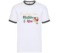 Christmas Time, Mistletoe And Wine - Maglietta Uomo Ringer - Cliff Richard Xmas