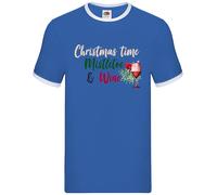Christmas Time, Mistletoe And Wine - Maglietta Uomo Ringer - Cliff Richard Xmas