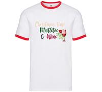 Christmas Time, Mistletoe And Wine - Maglietta Uomo Ringer - Cliff Richard Xmas