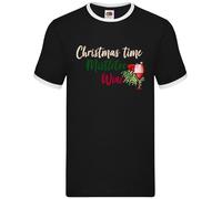 Christmas Time, Mistletoe And Wine - Maglietta Uomo Ringer - Cliff Richard Xmas