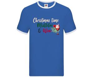 Christmas Time, Mistletoe And Wine - Maglietta Uomo Ringer - Cliff Richard Xmas