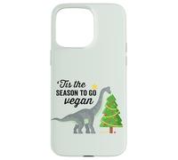 Christmas 'Tis the Season To Go Vegan Dinosaur Christmas Tree Custodia per iPhone 15 Pro Max