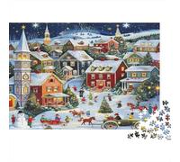Christmas Town Puzzle Giochi 1000 Pezzi Regalo Per Lui E Per Lei Arte Interesting Puzzle Adulti Idea Regalo Per 70x50cm/1000pcs