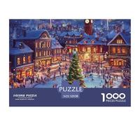 Christmas Town Square Durable Interlocking Pieces Fun Hobby for Spare Time, Evenings, Weekends And Holiday Breaks 52x38cm/1000pcs