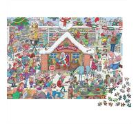 Christmas Toy Store 1000 Piece Fun Present: Santa’s Workshop Busy Scene for Adults & Kids Activity for Home Gift 70x50cm/1000pcs