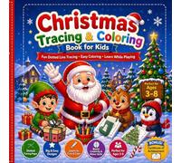 Christmas Tracing and Coloring Book for Kids Ages 3-8| 50 Fun Dotted Line Tracing | Easy,Bold & Simple Pages | Santa & Friends Activities | Learn to ... Reindeer & Holiday Fun | Cute Santa Gift