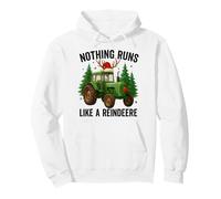 Christmas Tractor Farm Nothing Runs Like A Renna Xmas Felpa con Cappuccio