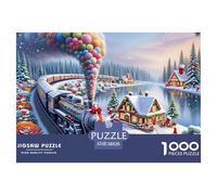 Christmas Train Ride Quality Paper Material Excellent Hobby for Quiet Time, Weekends And Holiday Relaxation 38x26cm/1000pcs