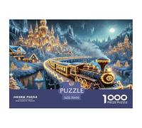 Christmas Train Ride Reliable Cardboard Improving Patience, Focus And Overall Cognitive Abilities 70x50cm/1000pcs