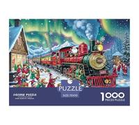 Christmas Train Ride Smooth Pieces Excellent Brain Training, Suitable for Family Entertainment And Personal Relaxation 70x50cm/1000pcs