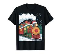 Christmas Train with Gifts Festive Holiday Spirit Maglietta