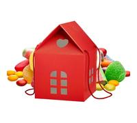 Christmas Treat Boxes, Holiday Party Favor Boxes, House Shape Paper Chocolate Container For Chocolate Seasonal Decorators Family Gatherings Office Teachers Students Event Planners Holiday Festival