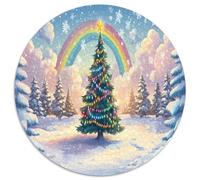 Christmas Tree 1000 Pezzis Puzzle Rotondo Classico Animali Per Adulti Educativo Difficile E Impossibile Idea Regalo Per Lei O Lui 1000pcs (67.5x67.5cm)