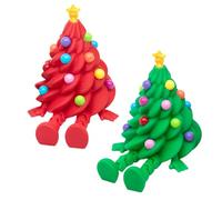 Christmas Tree - 3D Printed Table Ornament, Flexible Jointed Decoration, Piece Flexible Structure, Desktop Holiday Sculpture, Seasonal Display Accent for Shelf Corners
