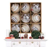 Christmas Tree Balls - ABS Christmas Tree Ornaments Set, 9PCs Seasonal Decorations Chriistmas Balls, Chriistmas Trees Ornaments Set For Home School Restaurant Shopping Mall Wedding Birthday Winter Cel