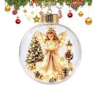 Christmas Tree Balls Ornaments, Battery Operated Santa Elk Decor | Lighted Christmas Tree Ornaments For Home, Farmhouse, Office, School, Mantel, Bookshelf, Garden, Yard, And Porch Decor.
