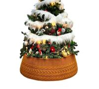 Christmas Tree Base Cover - Round Knitted Winter, Holiday Tree Skirt