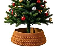 Christmas Tree Base Cover Round Knitting Winter Drape Decoration