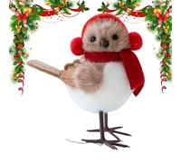 Christmas Tree Birds Decor, Cute Pendant Ornament, 3.94 inches, Festive Figurine Accessory, Holiday Hanging Decoration, Charming Display for Table Living Room Parties Fireplaces Seasonal Setup