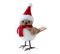Christmas Tree Birds Decor, Desktop Bird Statua, Whimsical Winter Theme Accent, Multi Functional, Tabletop Figurine for Living Room, Bedroom, Fireplace Display, Family Gathering, Party Scene