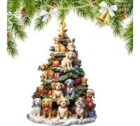 Christmas Tree Book Ornament - Pendente Natalizio Libri 2D in Acrilico per Appassionati - Addobbi Natalizi Per Interni Esterni Giardino Finestra