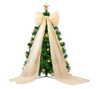 Christmas Tree Bows Large Tulle Ribbon - Decorative Bow for Tree Ornaments | Perfect for Outdoor Indoor Home Farmhouse Walls Kitchen Crafts, Holiday Decor for Women Men, DIY Crafting and Seasonal