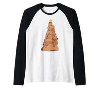 Christmas Tree Capybara Maglia con Maniche Raglan
