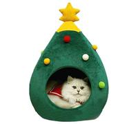 Christmas Tree Cat House - Cat Bed Cave Christmas, Cat Bed, Cat Tent Cantina per gattini e cani di piccola taglia, casa di gatto interna, albero di Natale della casa