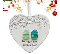 Christmas Tree Ceramic Love Heart Ornament - Christmas Tree Ceramic Ornament | Chriistmas Decoration Ceramics Love Heart Ornaments,seasonal Display Hangable Decor for Adults Women Girls Students Teens