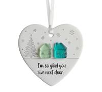 Christmas Tree Ceramic Love Heart Ornament - Christmas Tree Ceramic Ornament | Chriistmas Decoration Ceramics Love Heart Ornaments,seasonal Display Hangable Decor for Adults Women Girls Students Teens