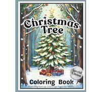 Christmas Tree Coloring Book: 100 Pages | Large 8.5x11 / Giftable Special Edition / Featuring Overlap Challenge Pages for Adults