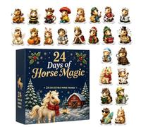 Christmas Tree Decoration Countdown Calendar 2Dw Acrylic Horse Decoration | 24 Days Christmas Countdown for Kids Horse Lover wParty Tree Mantel Home Display