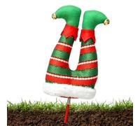 Christmas Tree Decoration, White Red Green Striped Leg Picks, Feet Tree